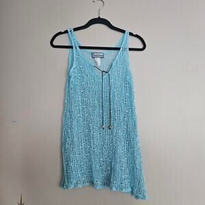 Vtg Portocruz Small Fishnet Cover Up Unique Beach Tops